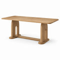 Tavolo da pranzo rettangolare in legno di quercia 180x90x75 cm